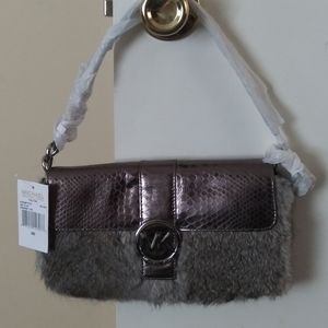 Michael Kors Silver Genuine Fur Bag